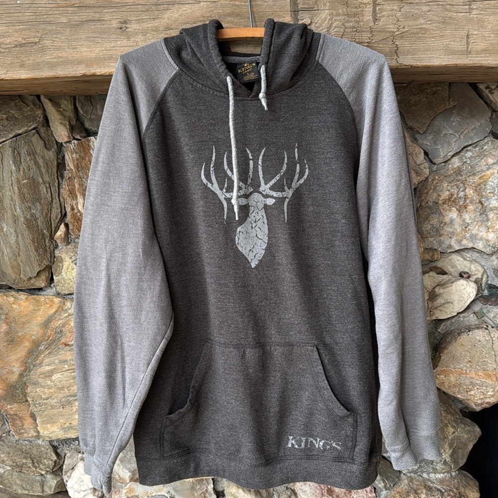 King’s Camo Deer Hunting Hoodie Sweatshirt Men’s Large